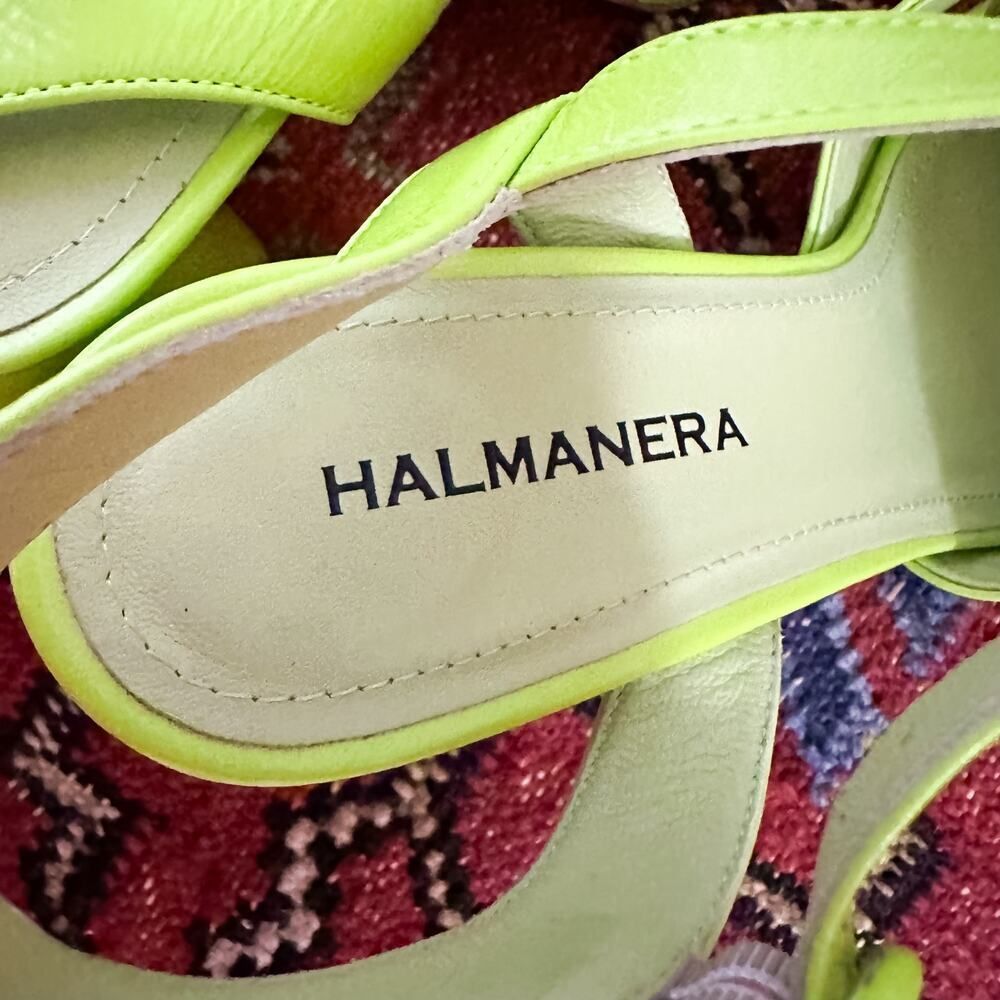Halmanera Lime Green Leather Sandals Made in Italy Size 38.5 8 - Picture 12 of 12